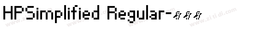 HPSimplified Regular字体转换 HPSimplified Regular字体转换